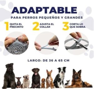 collar antiparasitarios , protege de leishmaniasis , garrapatas y pulgas resistente al agua