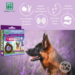 Collar para perrosantiparasitario para perros con margosa y geraniol contra pulgas y garrapatas