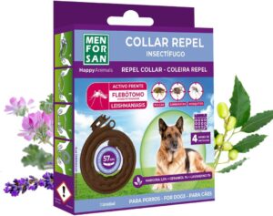 Collar antiparasitario MENFORSAN para perros con margosa y geraniol contra pulgas y garrapatas